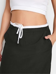PixieGirl Petite Black Contrast Waist Skirt - Image 4 of 4
