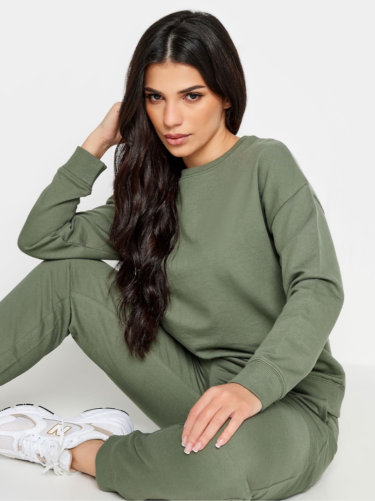 PixieGirl Petite Sage Green Crew Neck Sweatshirt - Image 4 of 4