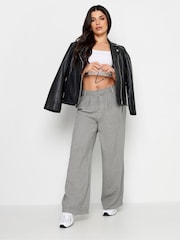 PixieGirl Petite Grey Smart 100% Cotton Trousers - Image 1 of 5