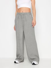 PixieGirl Petite Grey Smart 100% Cotton Trousers - Image 2 of 5