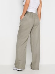 PixieGirl Petite Stone Brown Pinstripe Wide Leg Trousers - Image 2 of 5