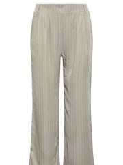 PixieGirl Petite Stone Brown Pinstripe Wide Leg Trousers - Image 5 of 5