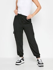 PixieGirl Petite Black Cuffed Cargo Trousers - Image 2 of 4