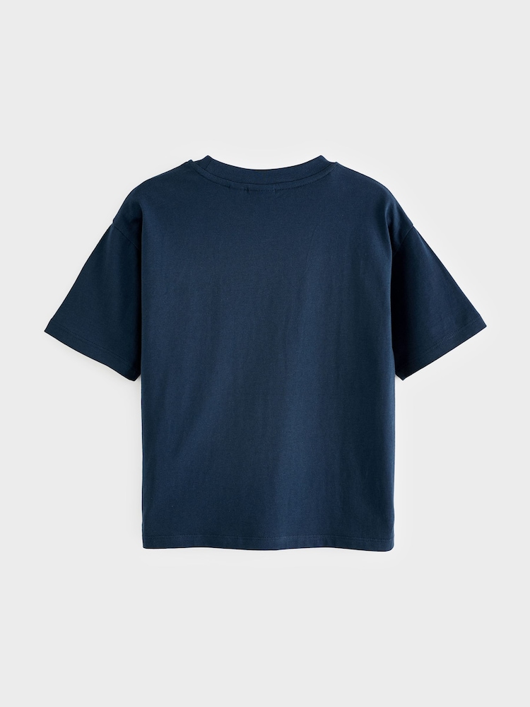 Bleu marine - T-shirt Paul Smith Junior garçon oversize à manches courtes et imprimé emblématique - Image 2 of 7