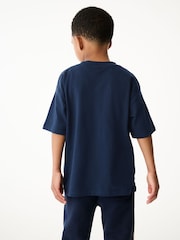 Bleu marine - T-shirt Paul Smith Junior garçon oversize à manches courtes et imprimé emblématique - Image 6 de 7