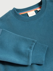 Sweat ras du cou avec panneau de nylon bleu moyen Paul Smith Junior garçon - Image 4 de 10