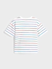 Paul Smith Junior Boys Oversized Gradient Striped Short Sleeve White T-Shirt - Image 2 of 8