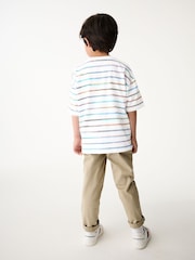 Paul Smith Junior Boys Oversized Gradient Striped Short Sleeve White T-Shirt - Image 6 of 8
