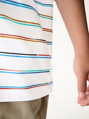 Paul Smith Junior Boys Oversized Gradient Striped Short Sleeve White T-Shirt - Image 8 of 8