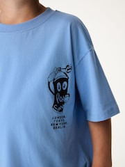 Bleu - T-shirt Paul Smith Junior garçon oversize à manches courtes et imprimé emblématique - Image 3 de 8