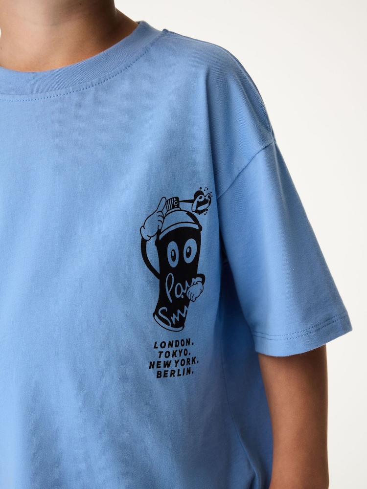 Paul Smith Junior Boys Oversized Short Sleeve Iconic Print T-Shirt - Image 3 of 8