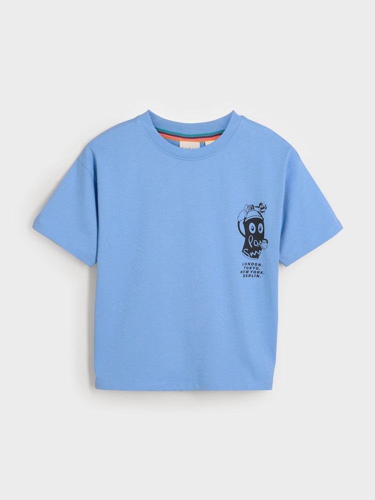 Paul Smith Junior Boys Oversized Short Sleeve Iconic Print T-Shirt - Image 5 of 8