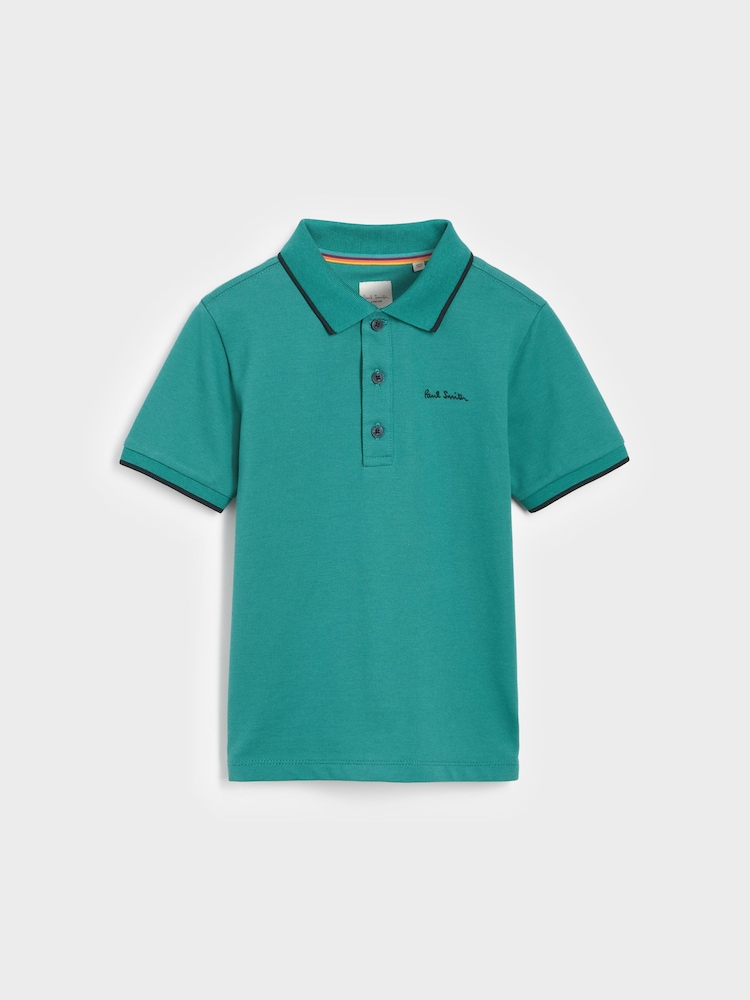 Paul Smith Junior Boys Short Sleeve Signature Polo Shirt - Image 7 of 12