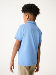 Paul Smith Junior Boys Short Sleeve Artist Quarter Zip Polo Shirt - Image 2 of 6