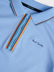 Paul Smith Junior Boys Short Sleeve Artist Quarter Zip Polo Shirt - Image 5 of 6