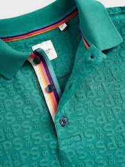 Paul Smith Junior Boys Short Sleeve Signature Jacquard Polo Shirt - Image 6 of 8