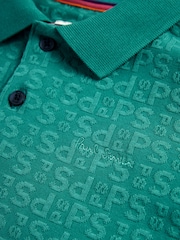 Paul Smith Junior Boys Short Sleeve Signature Jacquard Polo Shirt - Image 7 of 8