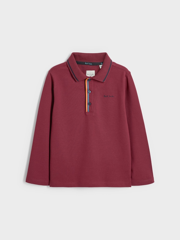 Paul Smith Junior Boys Long Sleeve Signature Polo Shirt - Image 1 of 7