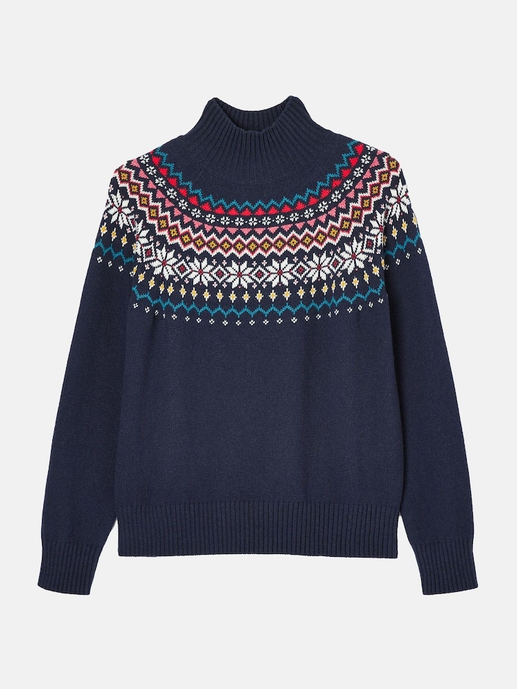 Joules Alba Navy Fairisle Pattern Jumper - Image 7 of 7 Joules Alba Navy Fairisle Pattern Jumper - Image 7 of 7