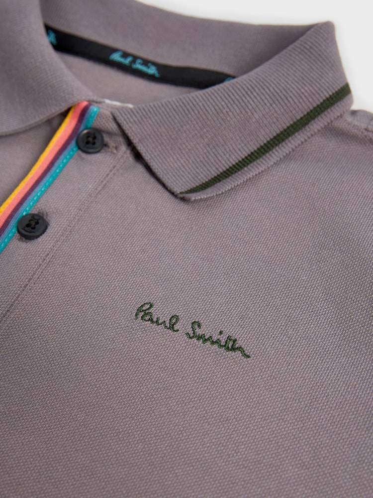 Paul Smith Junior Boys Long Sleeve Signature Polo Shirt - Image 8 of 11