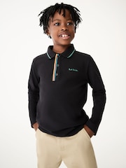 Paul Smith Junior Boys Long Sleeve Signature Polo Shirt - Image 1 of 7