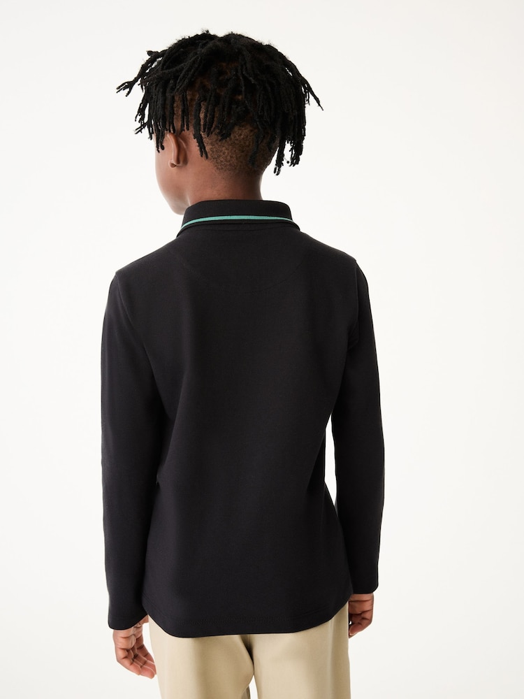 Paul Smith Junior Boys Long Sleeve Signature Polo Shirt - Image 2 of 7