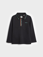 Paul Smith Junior Boys Long Sleeve Signature Polo Shirt - Image 4 of 7
