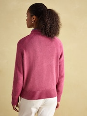 Joules Rutland Pink Applique Knitted Jumper - Image 4 of 10