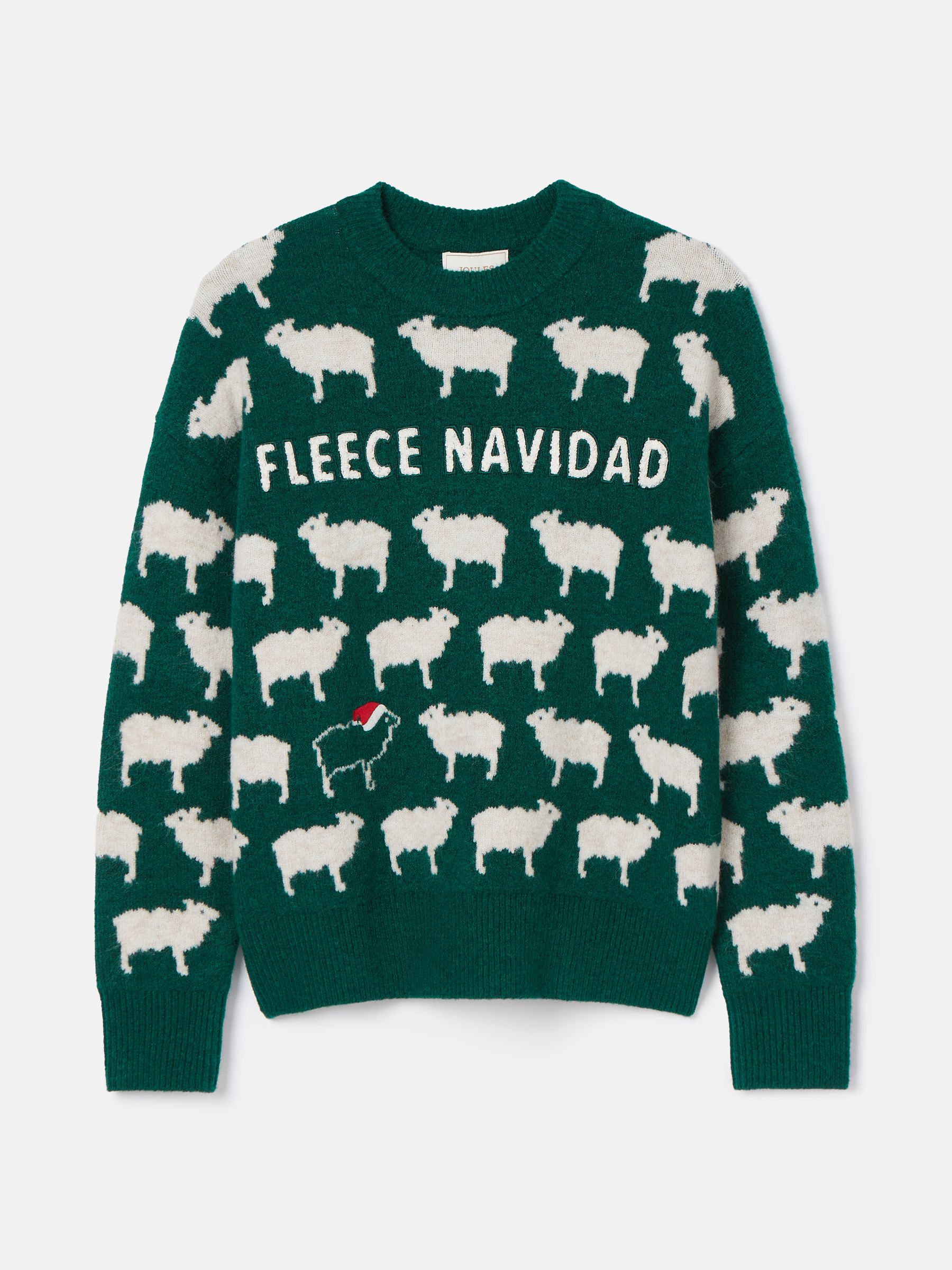 Buy Joules Fleece Navidad Green Christmas Jumper from Next Luxembourg
