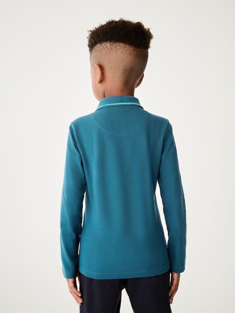 Paul Smith Junior Boys Long Sleeve Signature Polo Shirt - Image 2 of 7
