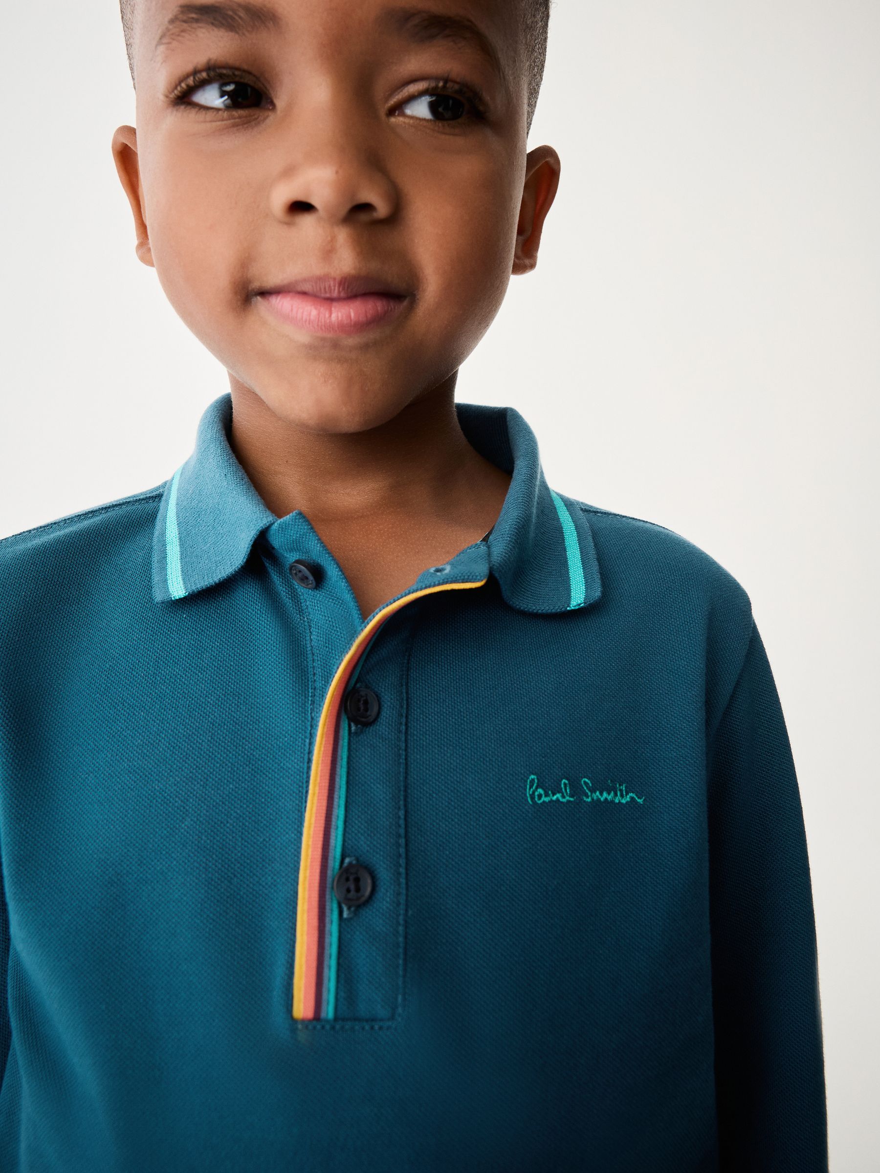 Buy Paul Smith Junior Boys Long Sleeve Signature Polo Shirt