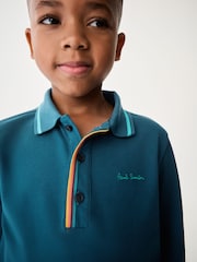 Paul Smith Junior Boys Long Sleeve Signature Polo Shirt - Image 3 of 7