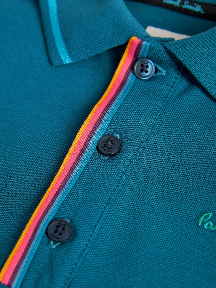 Paul Smith Junior Boys Long Sleeve Signature Polo Shirt - Image 7 of 7