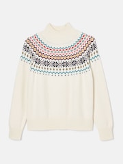 Joules Alba Cream Fairisle Pattern Jumper - Image 7 of 7