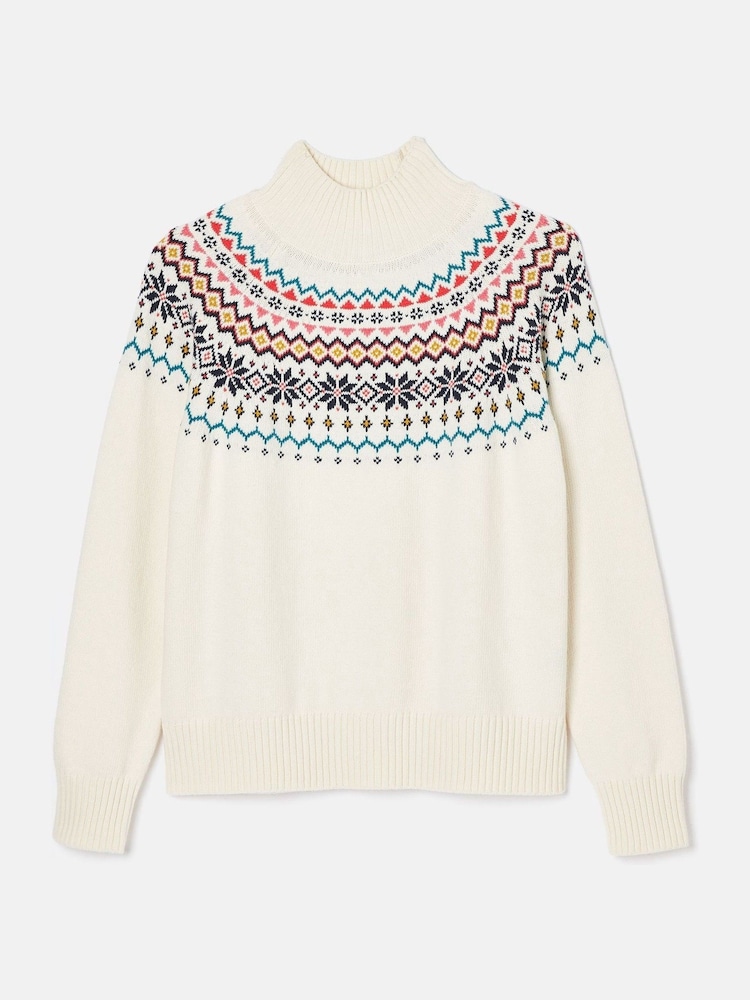 Joules Alba Cream Fairisle Pattern Jumper - Image 7 of 7