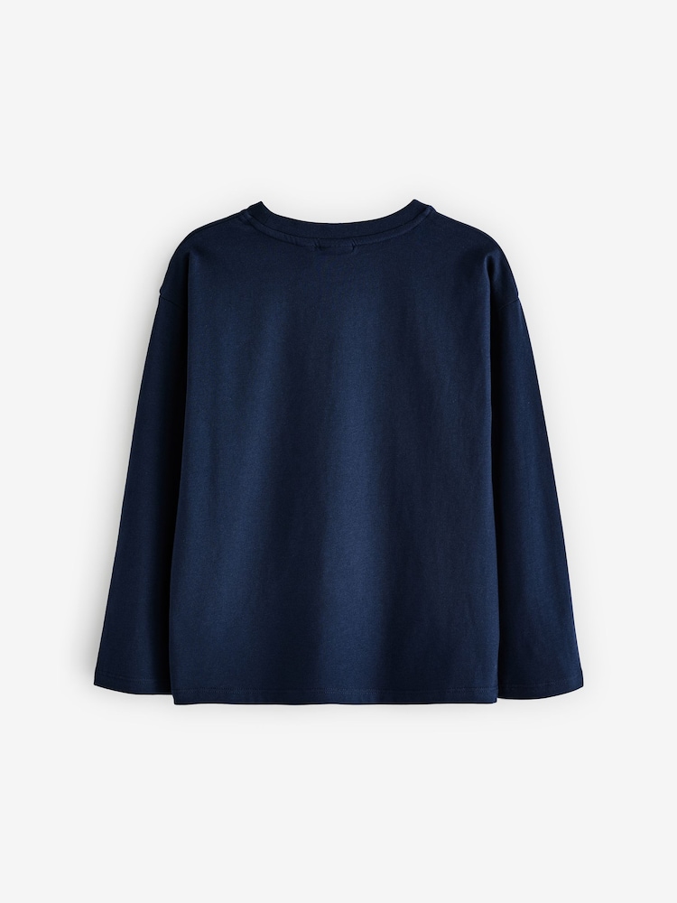Paul Smith Junior Boys Signature Long Sleeve 100% Cotton T-Shirts 3 Pack - Image 3 of 6