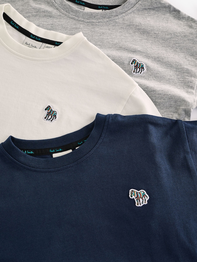 Paul Smith Junior Boys Signature Long Sleeve 100% Cotton T-Shirts 3 Pack - Image 6 of 6