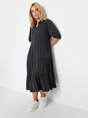Yours Curve Grey Midi Shirt Dress - Image 1 of 4