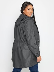 Yours Curve Grey Lightweight Parka - Image 3 of 4