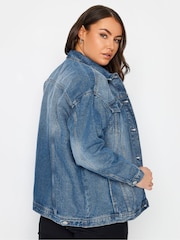 Chaqueta vaquera oversize de algodón 100 % de Yours Curve - Imagen 3 de 4