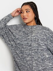 Hellgrau - Yours Curve Weicher Pullover mit Nahtdetail vorn - Bild 4 von 4