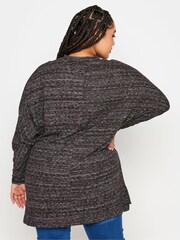 Grau/Schwarz - Yours Curve Weicher Pullover mit Nahtdetail vorn - Bild 2 von 4