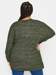 Grün - Yours Curve Weicher Pullover mit Nahtdetail vorn - Bild 3 von 4