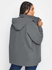 Yours Curve Charcoal Grey Raglan Lightweight Jacket - Image 3 of 4