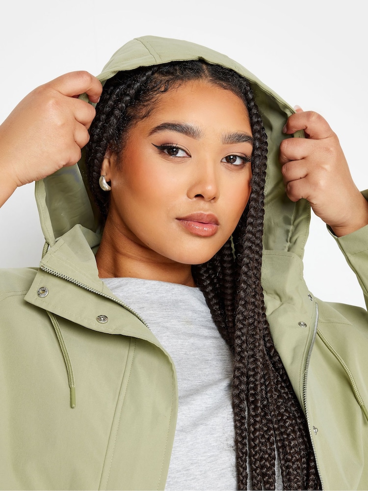 Yours Curve Green Raglan Lightweight Jacket - Image 4 of 4