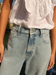 Bleach Blue 100% Cotton Barrel Jeans - Image 4 of 4