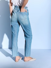 Mid Blue Embellished Column Jeans - Image 4 of 6