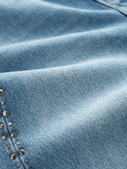Mid Blue Embellished Column Jeans - Image 6 of 6