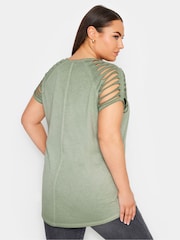 Yours Curve Green T-Shirt - Image 3 of 4