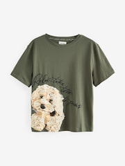 Sage Green Charlie The Cockapoo 100% Cotton Short Pyjamas Set - Image 5 of 8